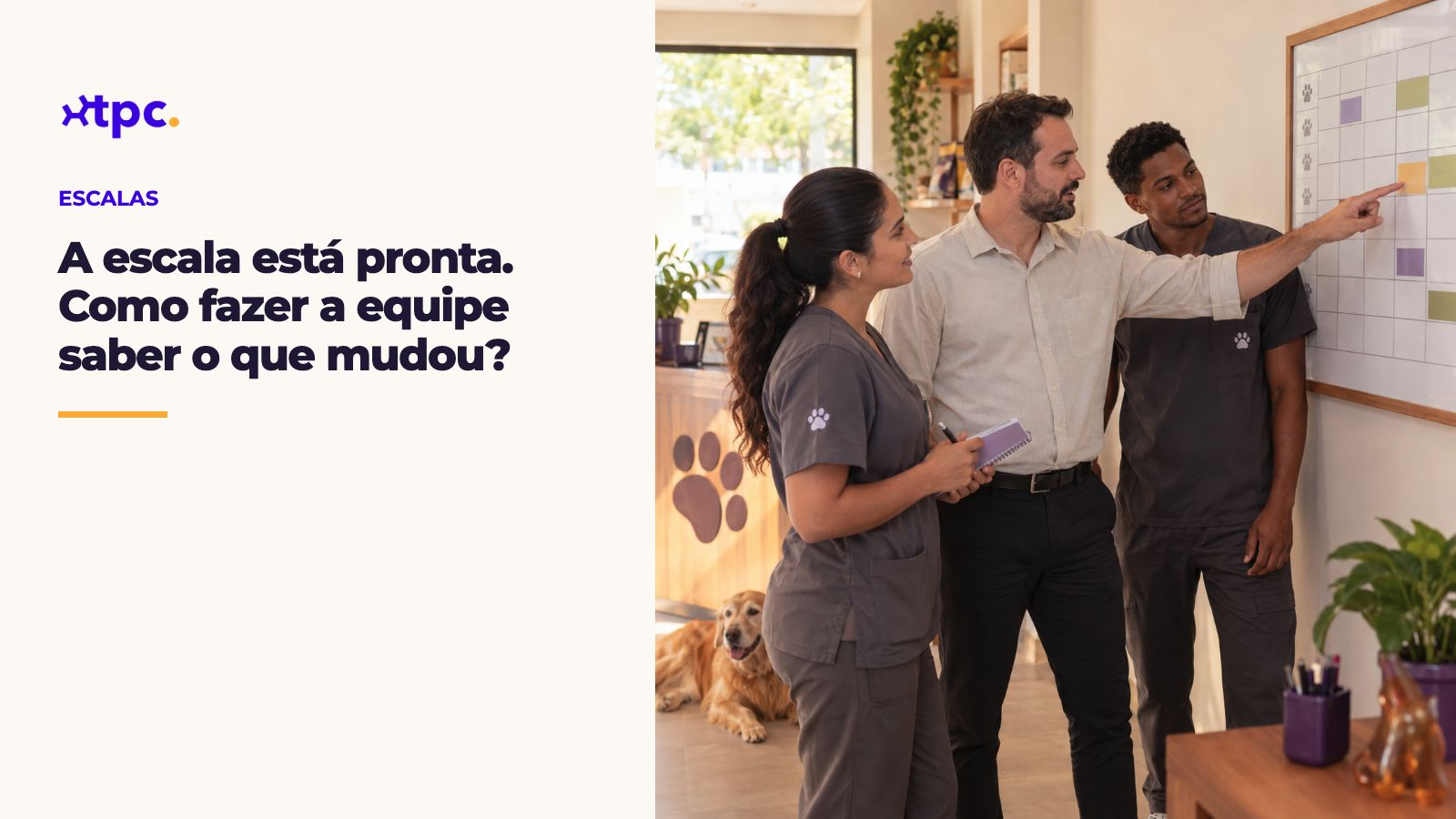 Capa: A escala está pronta. Como fazer a equipe saber o que mudou?